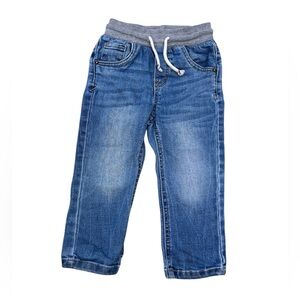 Cat & Jack Boys Jeans Size 2T Denim with Drawstring Waist and Pockets